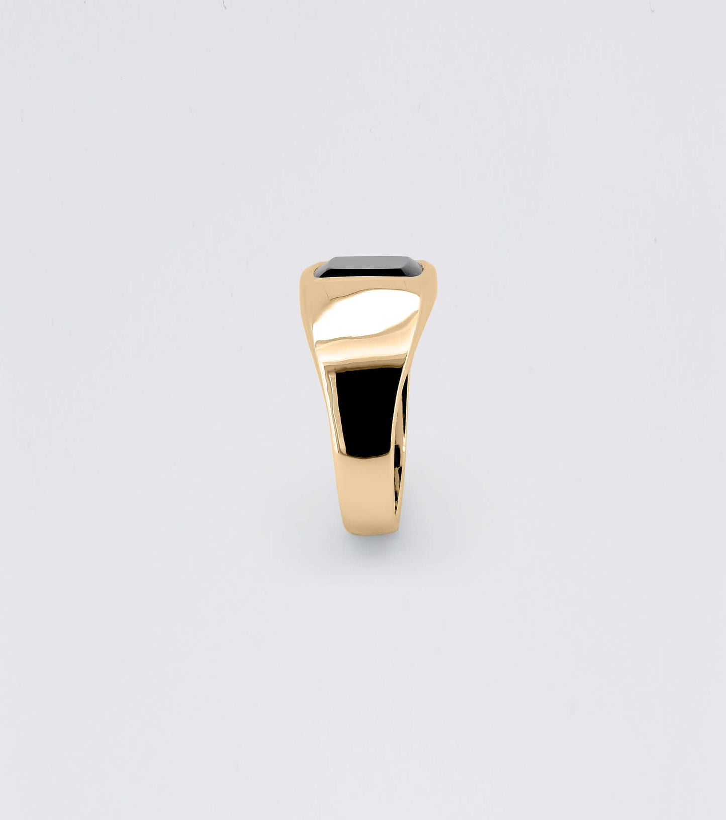 Beveled Onyx Signet Ring - Sar Jewellery