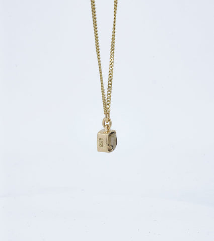 Facet smokey quartz pendant - Sar Jewellery
