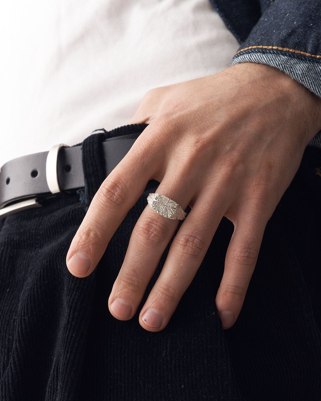 001 - RETICULATED 925 STERLING SILVER RING - Sar Jewellery