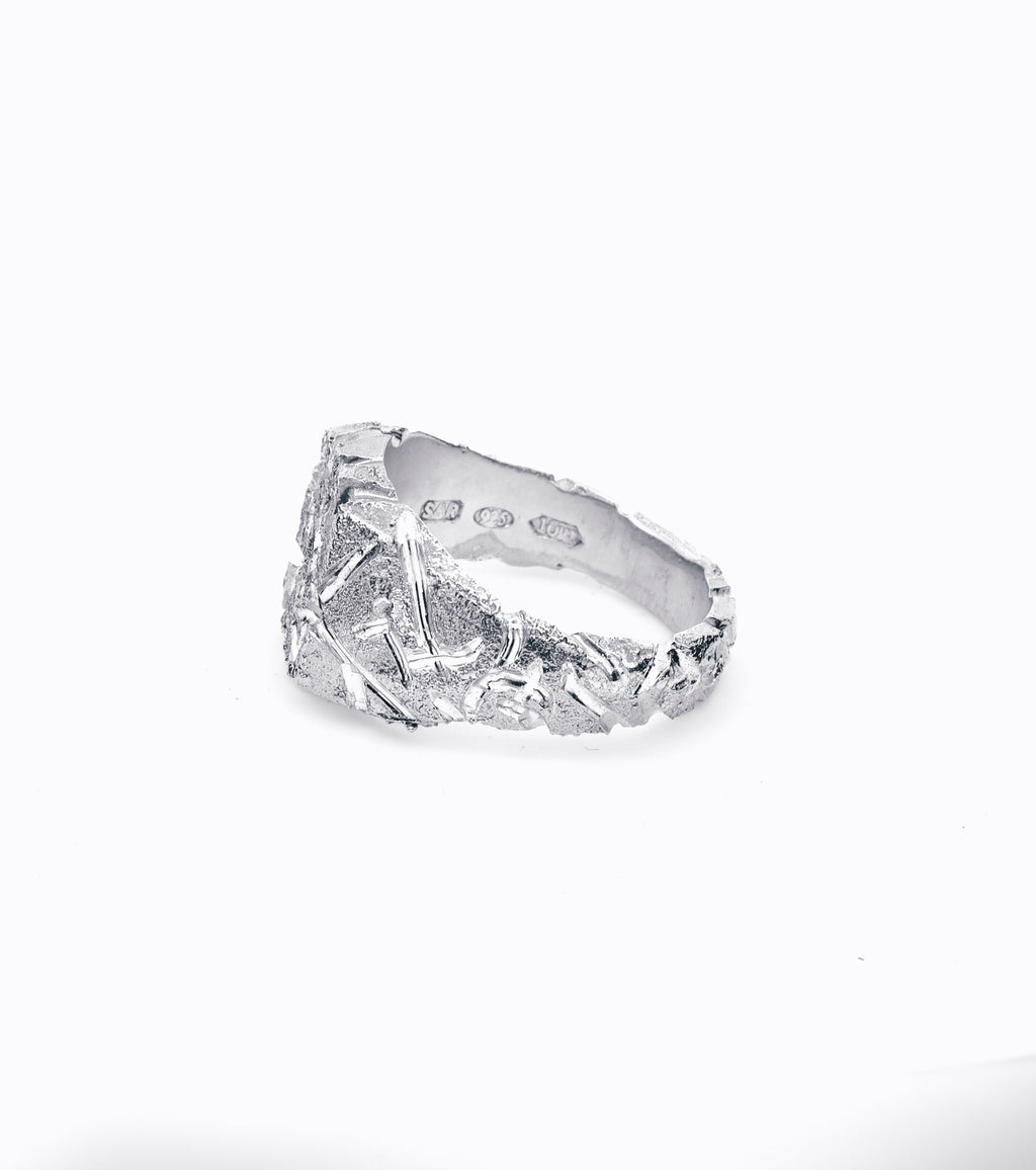 002 - CINDER 925 STERLING SILVER RING - Sar Jewellery