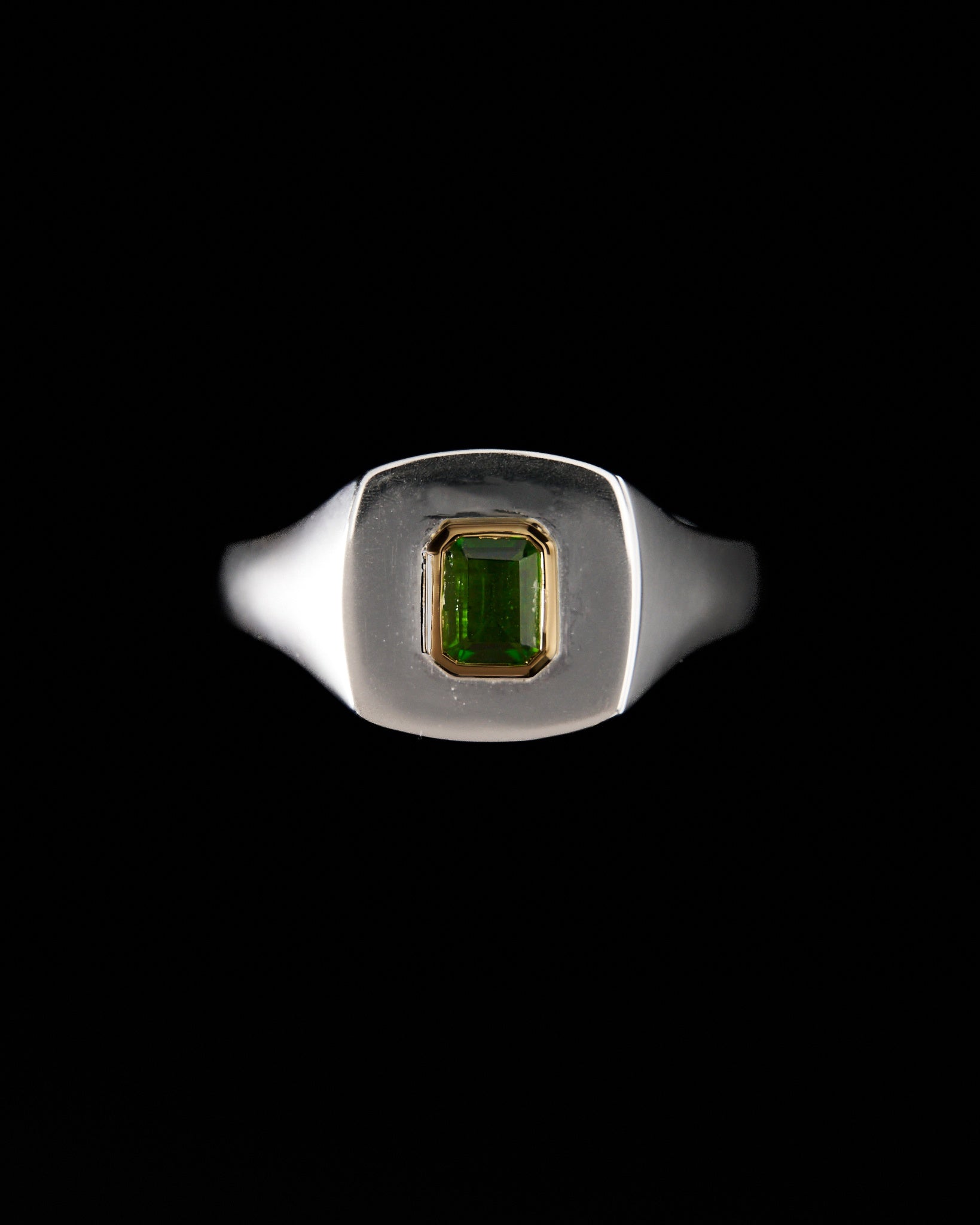 010 - BEAM 0.51CT CHROME DIOPSIDE SILVER RING - Sar Jewellery