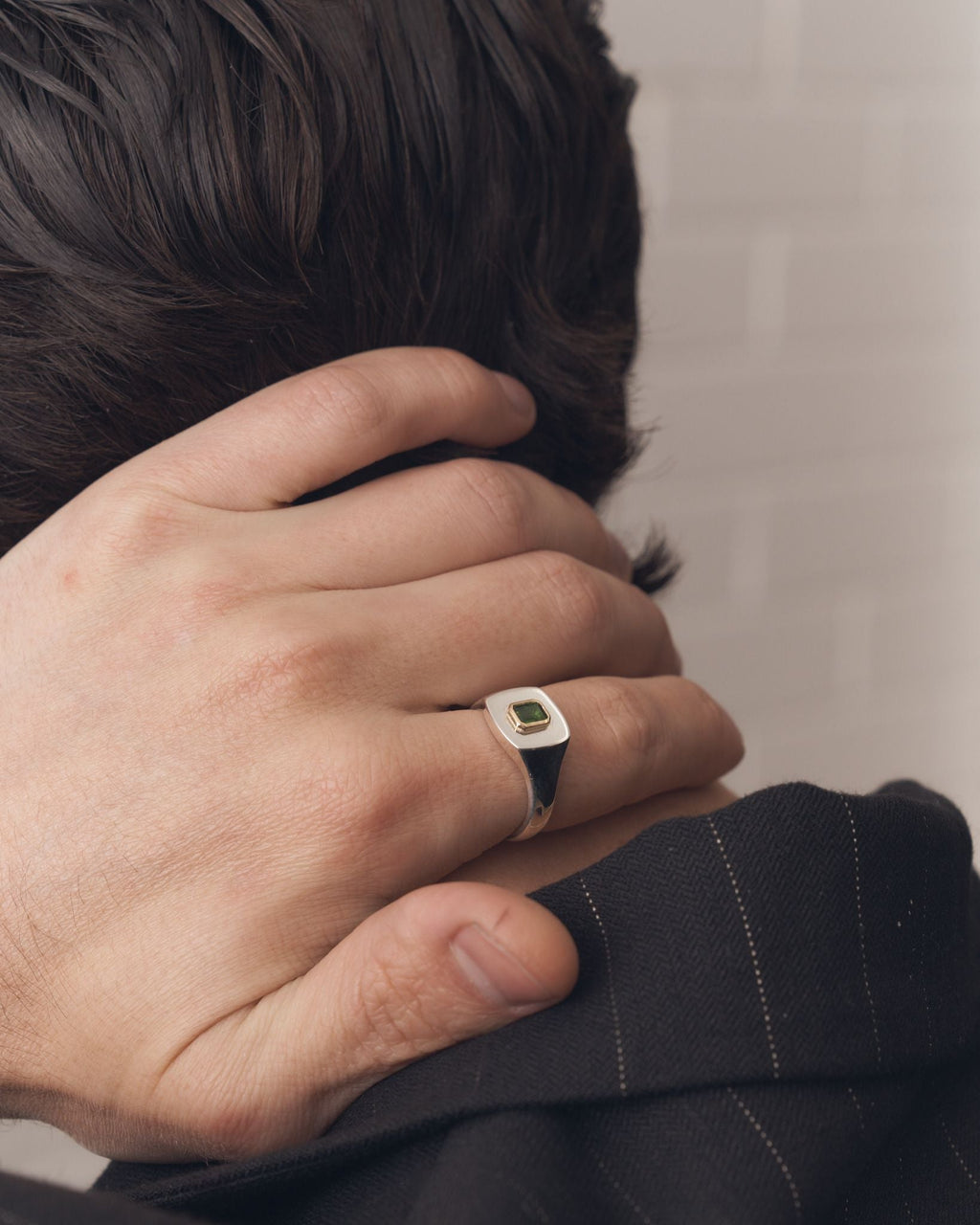 010 - BEAM 0.51CT CHROME DIOPSIDE SILVER RING - Sar Jewellery