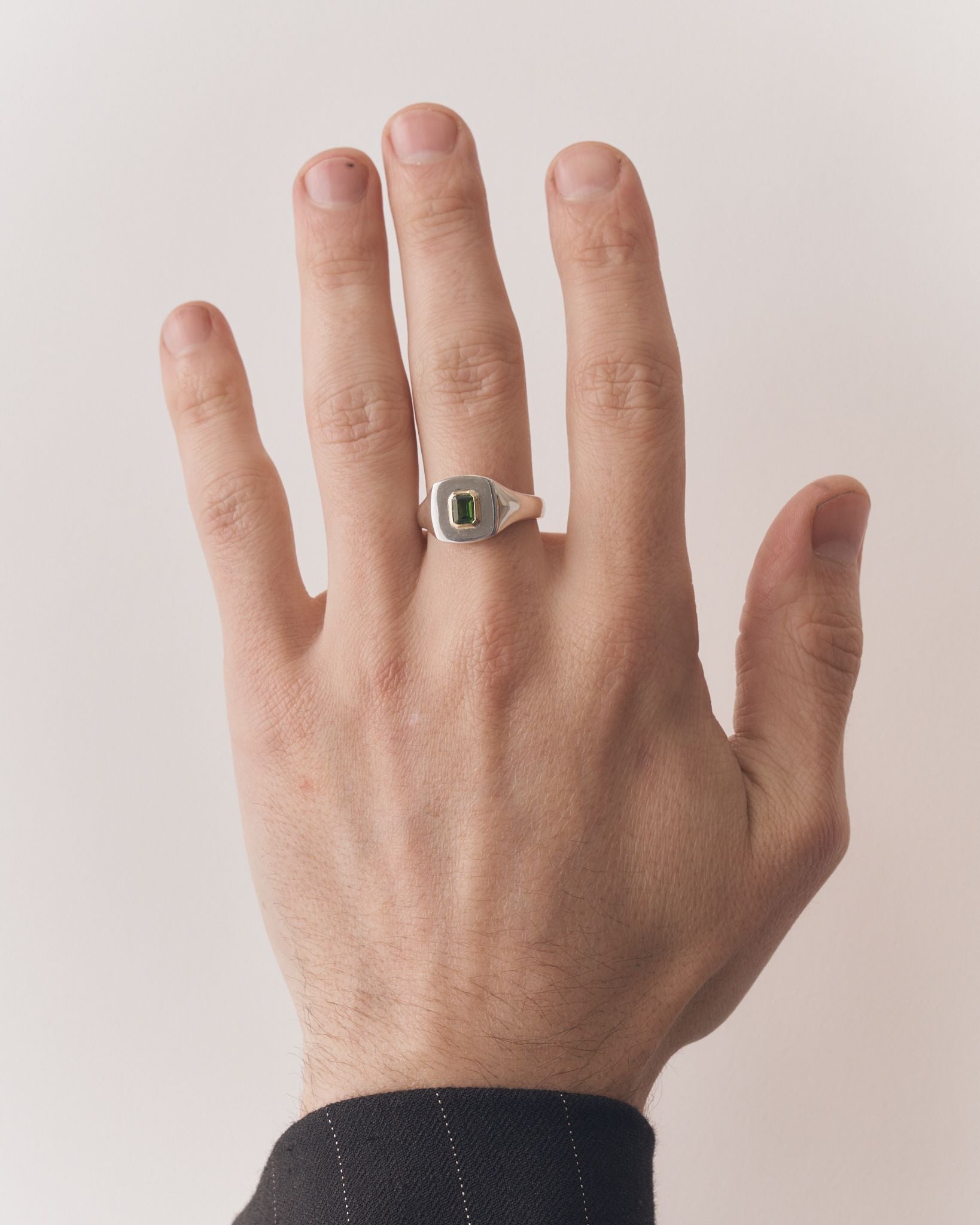 010 - BEAM 0.51CT CHROME DIOPSIDE SILVER RING - Sar Jewellery