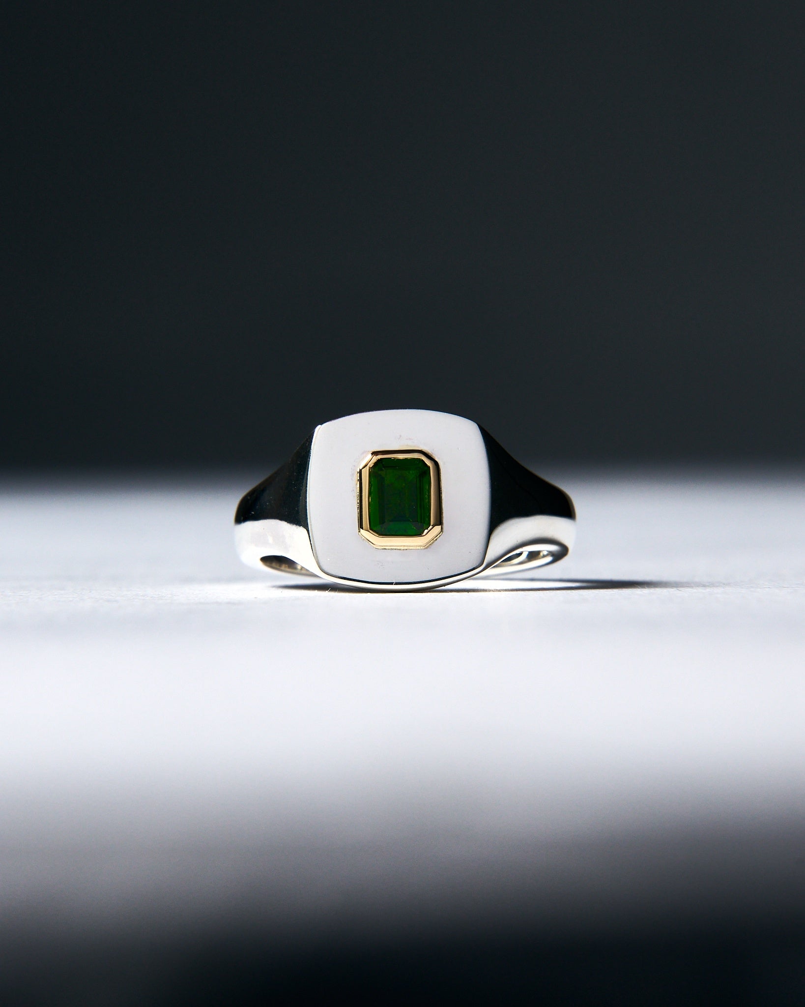 010 - BEAM 0.51CT CHROME DIOPSIDE SILVER RING - Sar Jewellery