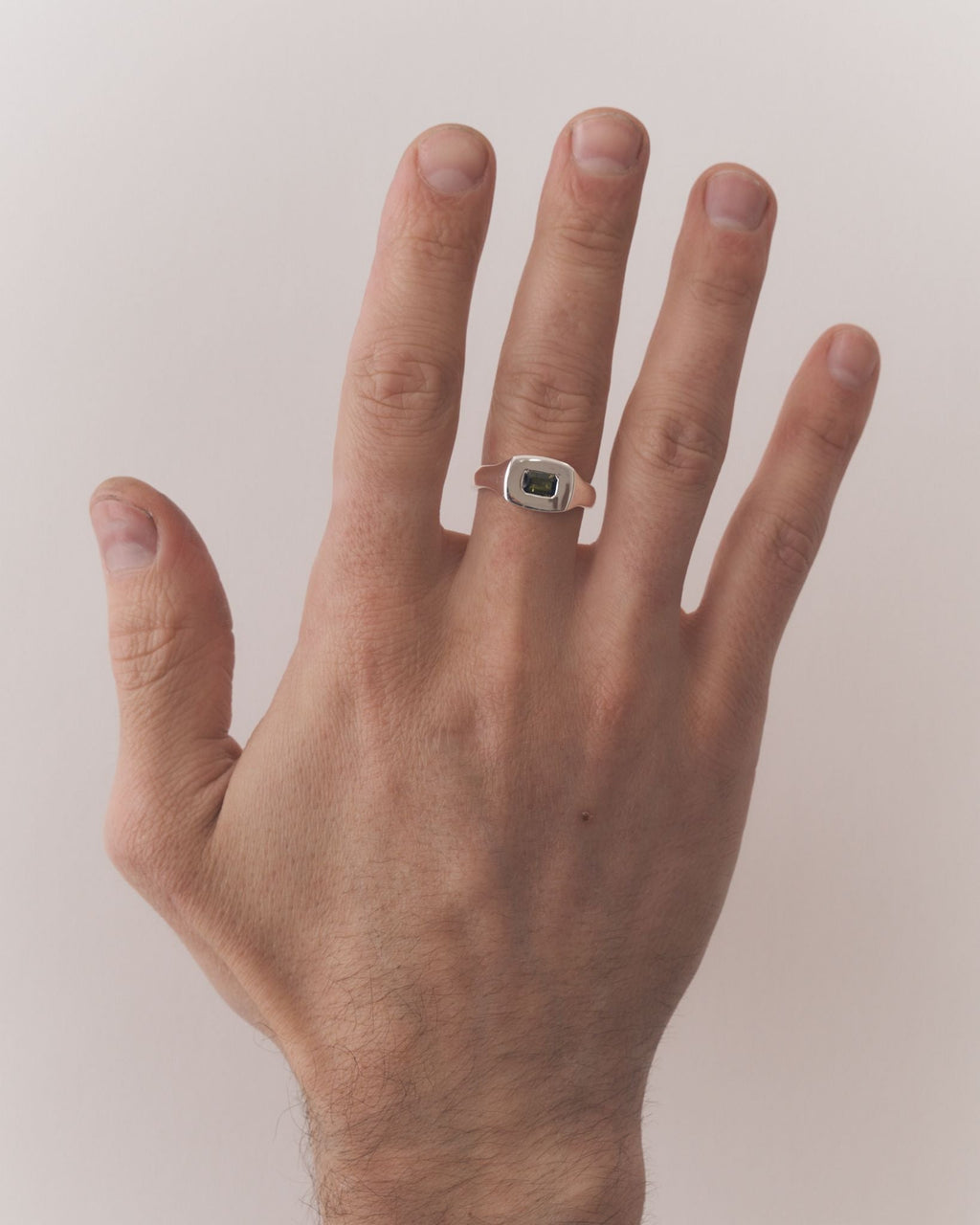 011 - FOREST 0.65CT GREEN TOURMALINE SILVER RING - Sar Jewellery