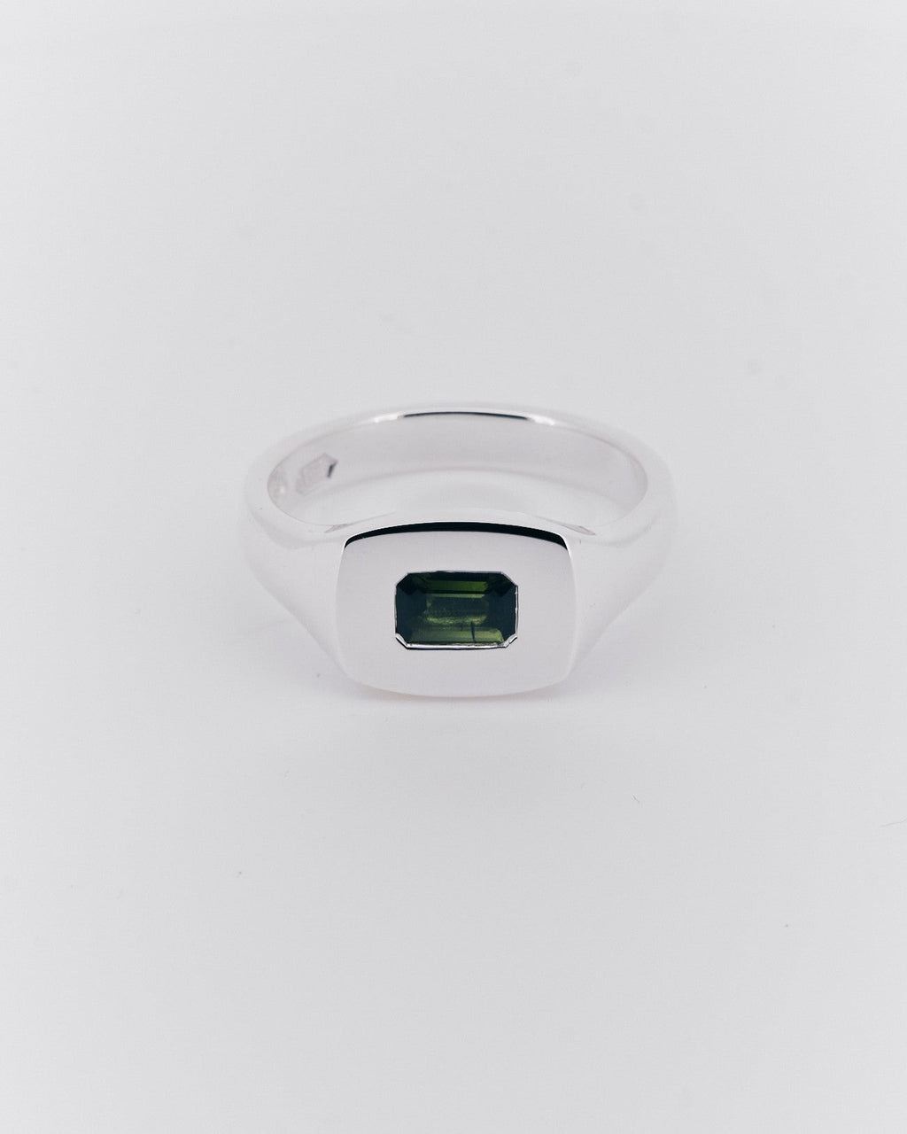 011 - FOREST 0.65CT GREEN TOURMALINE SILVER RING - Sar Jewellery