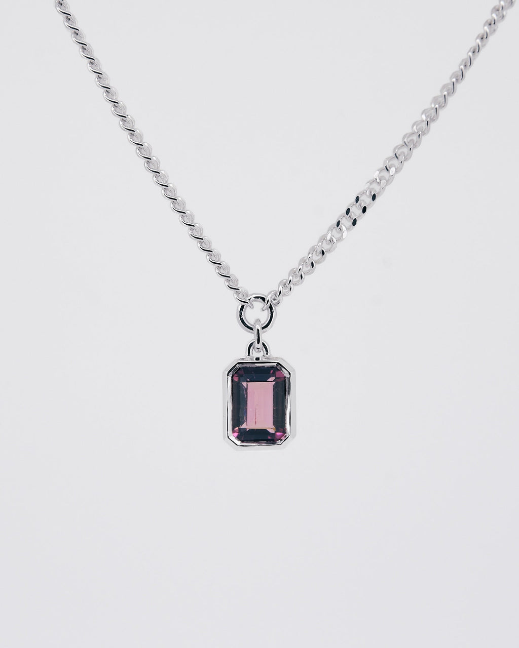 013 - GLOWLINE 9.25 STERLING SILVER AND 1.81ct PINK TOURMALINE PENDANT - Sar Jewellery
