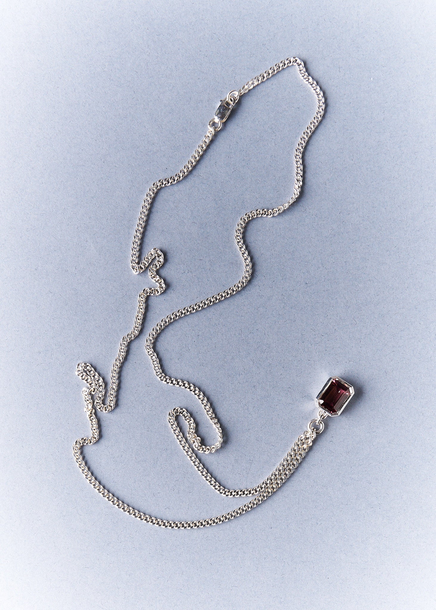 013 - GLOWLINE 9.25 STERLING SILVER AND 1.81ct PINK TOURMALINE PENDANT - Sar Jewellery