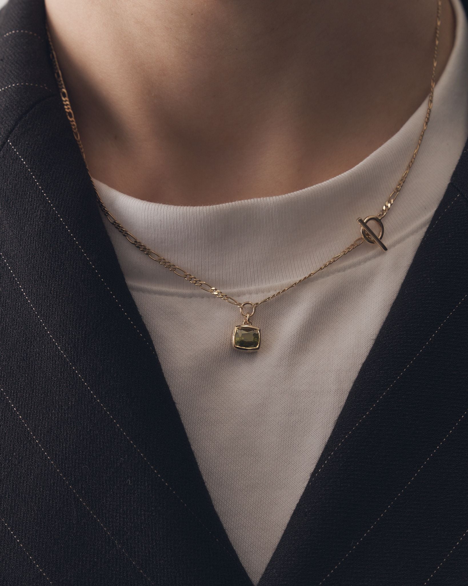 016 - MOSS 9K YELLOW GOLD AND 1.03ct GREEN TOURMALINE PENDANT - Sar Jewellery