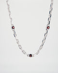 018 – STERLING SILVER MARINER CHAIN WITH 4.55ct GARNETS - Sar Jewellery