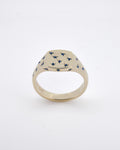 021 - STARRY NIGHT 9K YELLOW GOLD AND 1.2ct AUSTRALIAN SAPHIRE SIGNET RING - Sar Jewellery