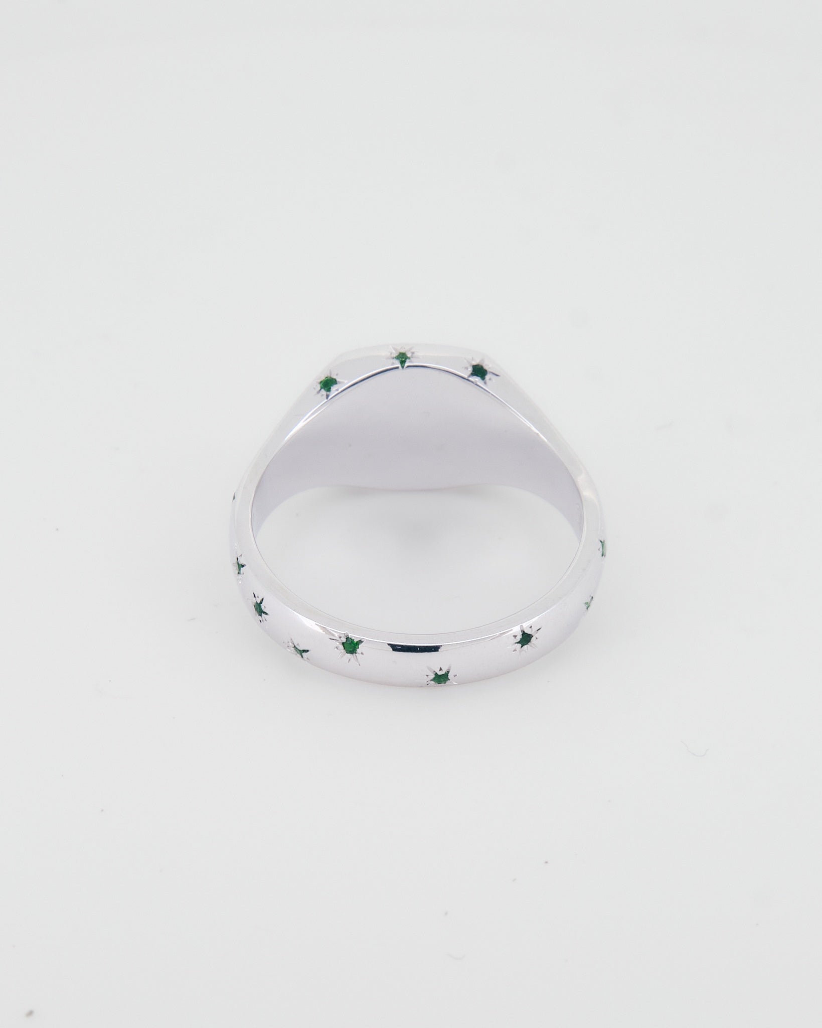 022 - FOREST NIGHT 925 STERLING SILVER AND 1.2ct TSAVORITE GARNET SIGNET RING - Sar Jewellery