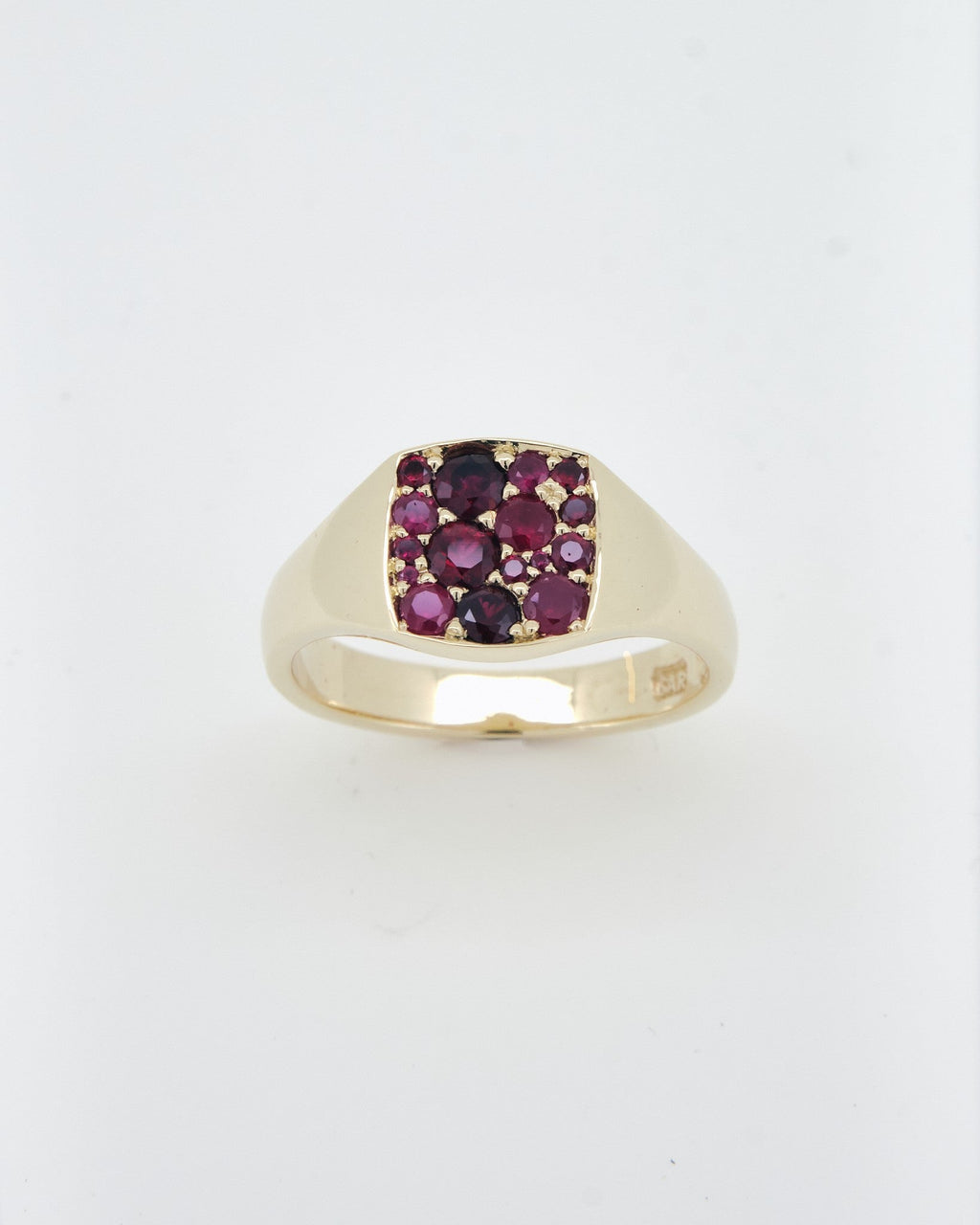 025 – RUBY 9K YELLOW GOLD AND 1.2ct RUBIES SIGNET RING - Sar Jewellery