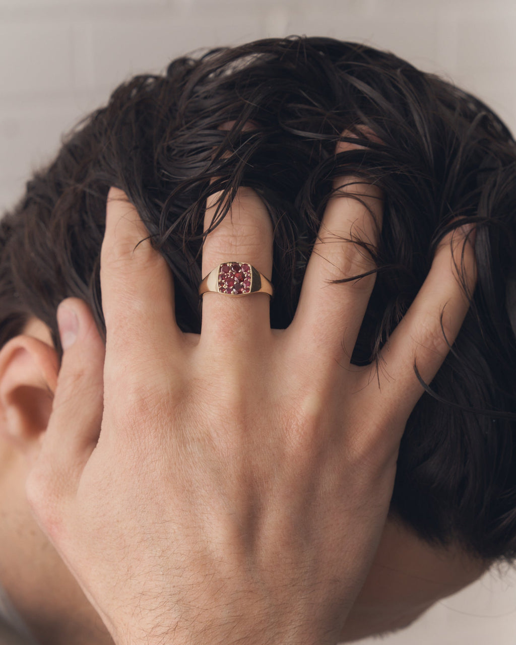 025 – RUBY 9K YELLOW GOLD AND 1.2ct RUBIES SIGNET RING - Sar Jewellery