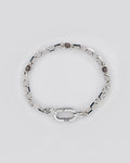 028 - STERLING SILVER BRACELET WITH SMOKY QUARTZ - Sar Jewellery
