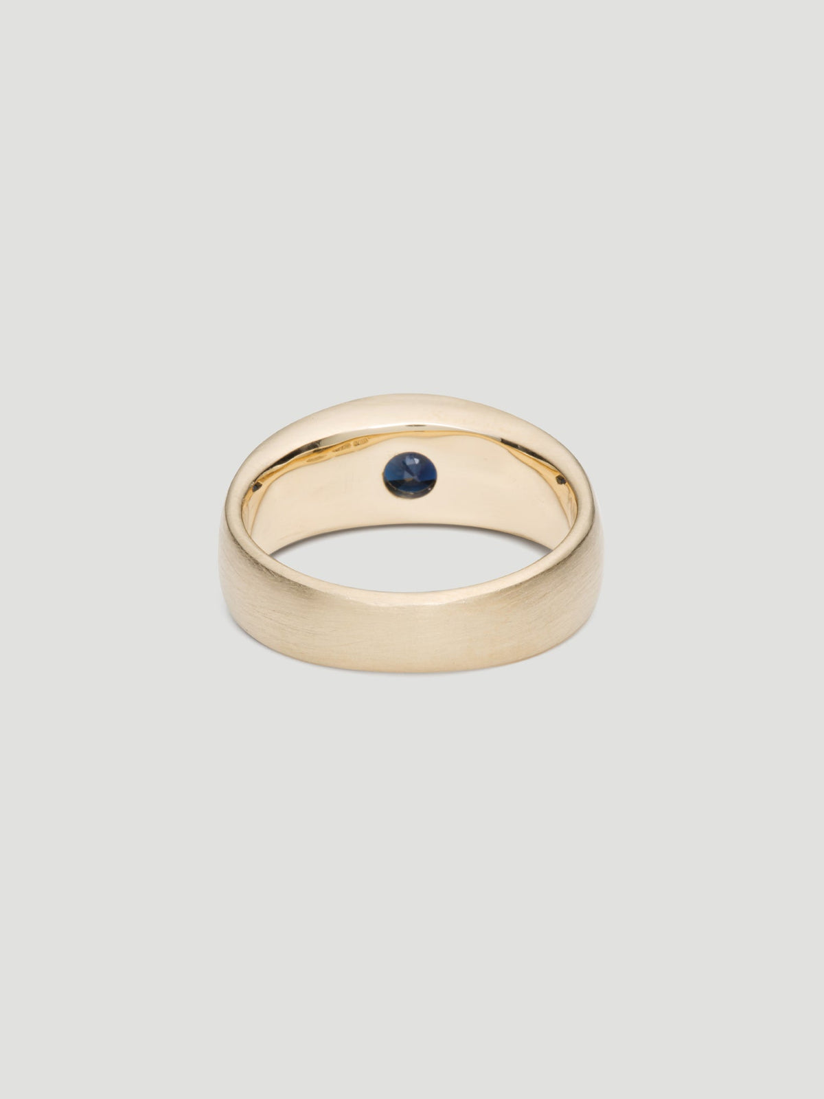 030 - "NOCTURNE" BLUE SAPPHIRE 9K YELLOW GOLD CIGAR BAND - Sar Jewellery