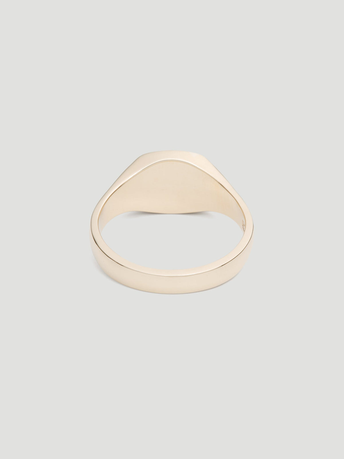 031 - "SNOW" WHITE DIAMOND 9K YELLOW GOLD SIGNET RING - Sar Jewellery