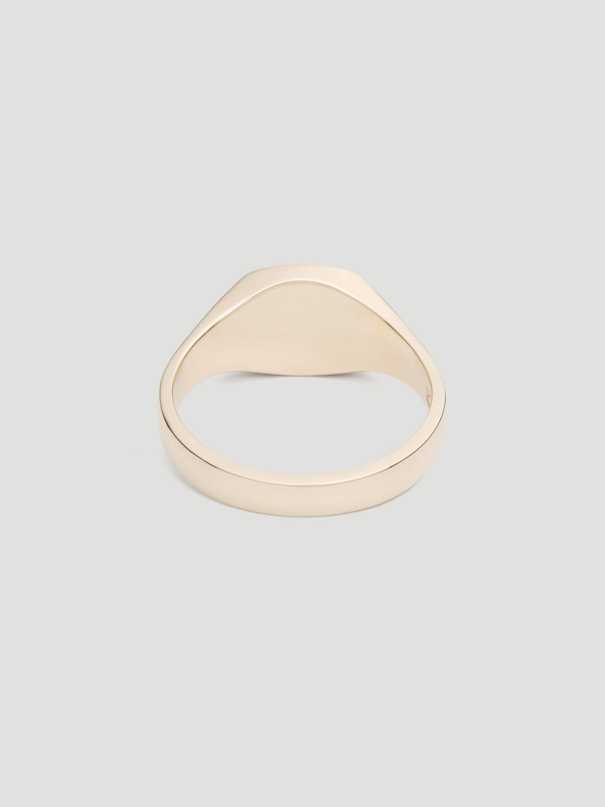 031 - "SNOW" WHITE DIAMOND 9K YELLOW GOLD SIGNET RING