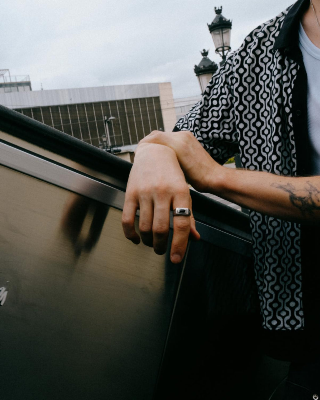 LEAF GARNET RING - Sar Jewellery