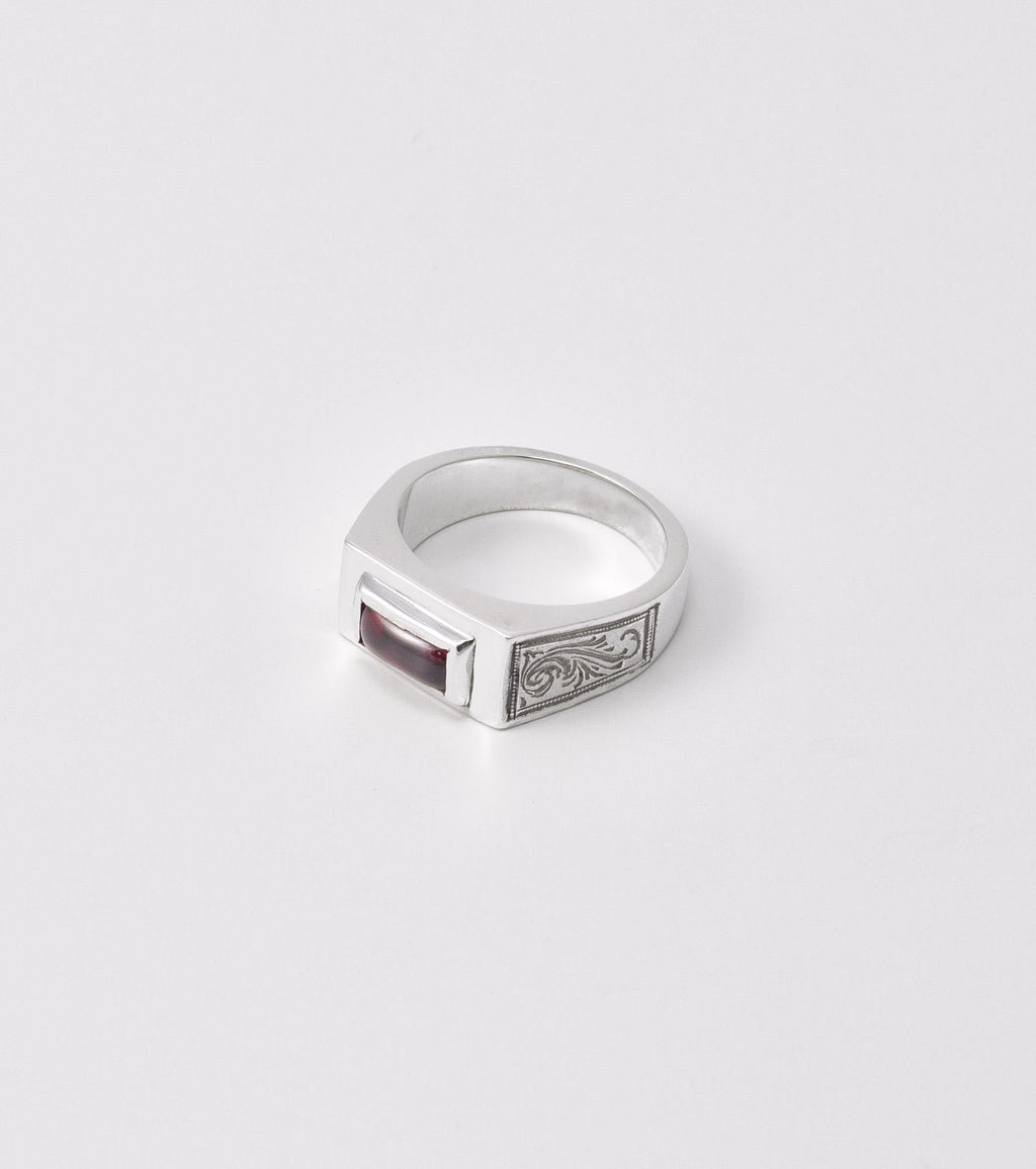 LEAF GARNET RING - Sar Jewellery