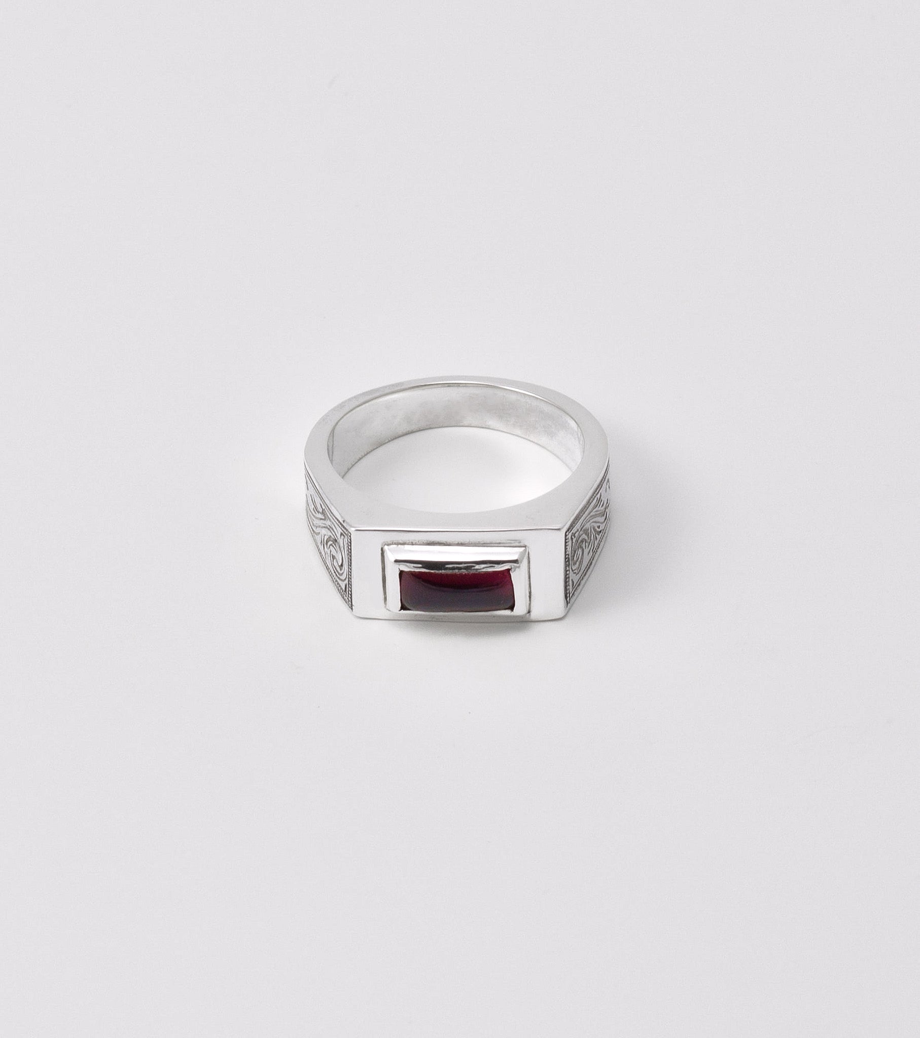 LEAF GARNET RING - Sar Jewellery