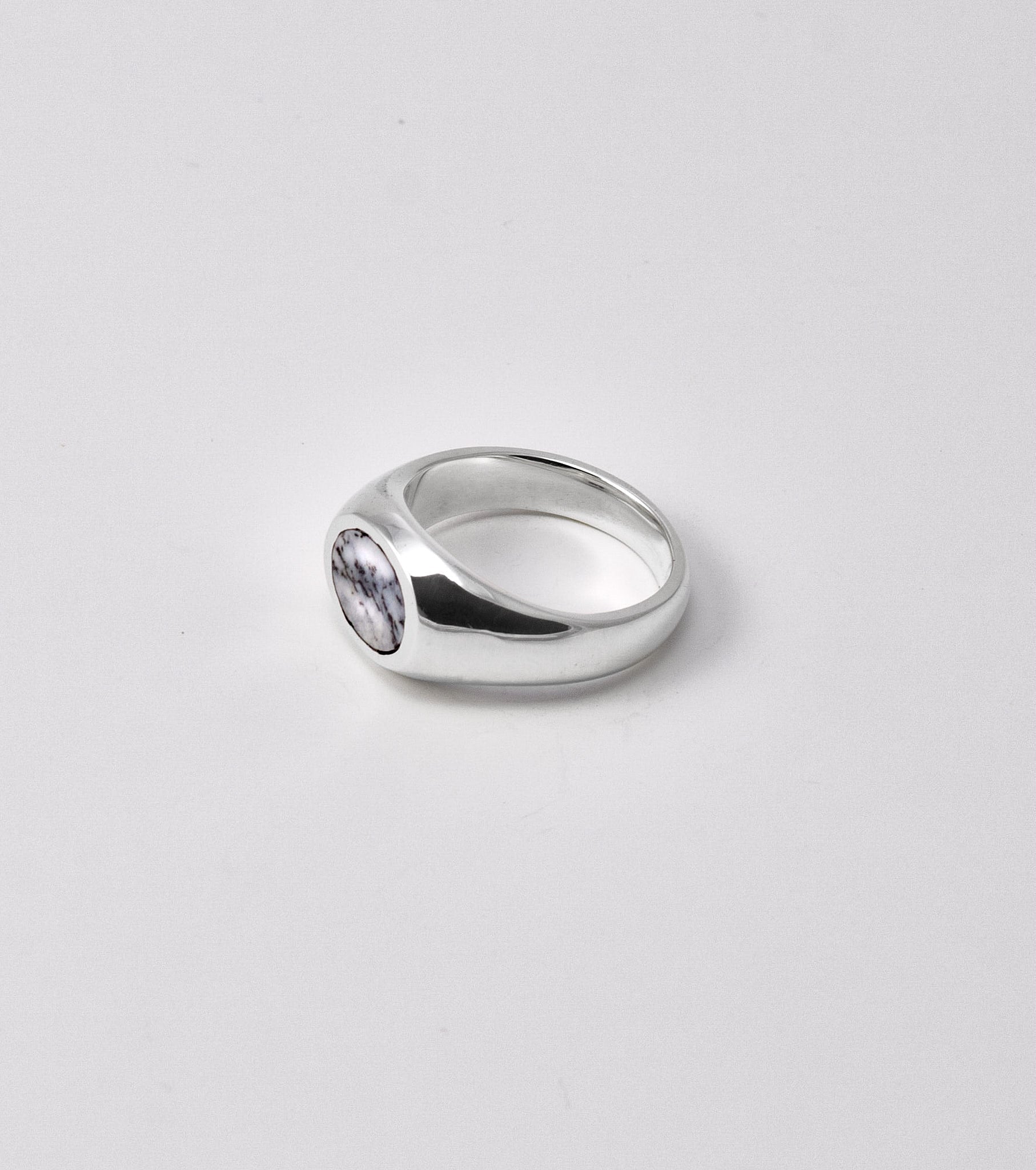 OVAL ANTIQUE DENDRITIC AGATE RING - Sar Jewellery