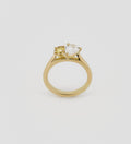 Toi et Moi ring with white and yellow Diamond made in 18kt yellow gold - Sar Jewellery