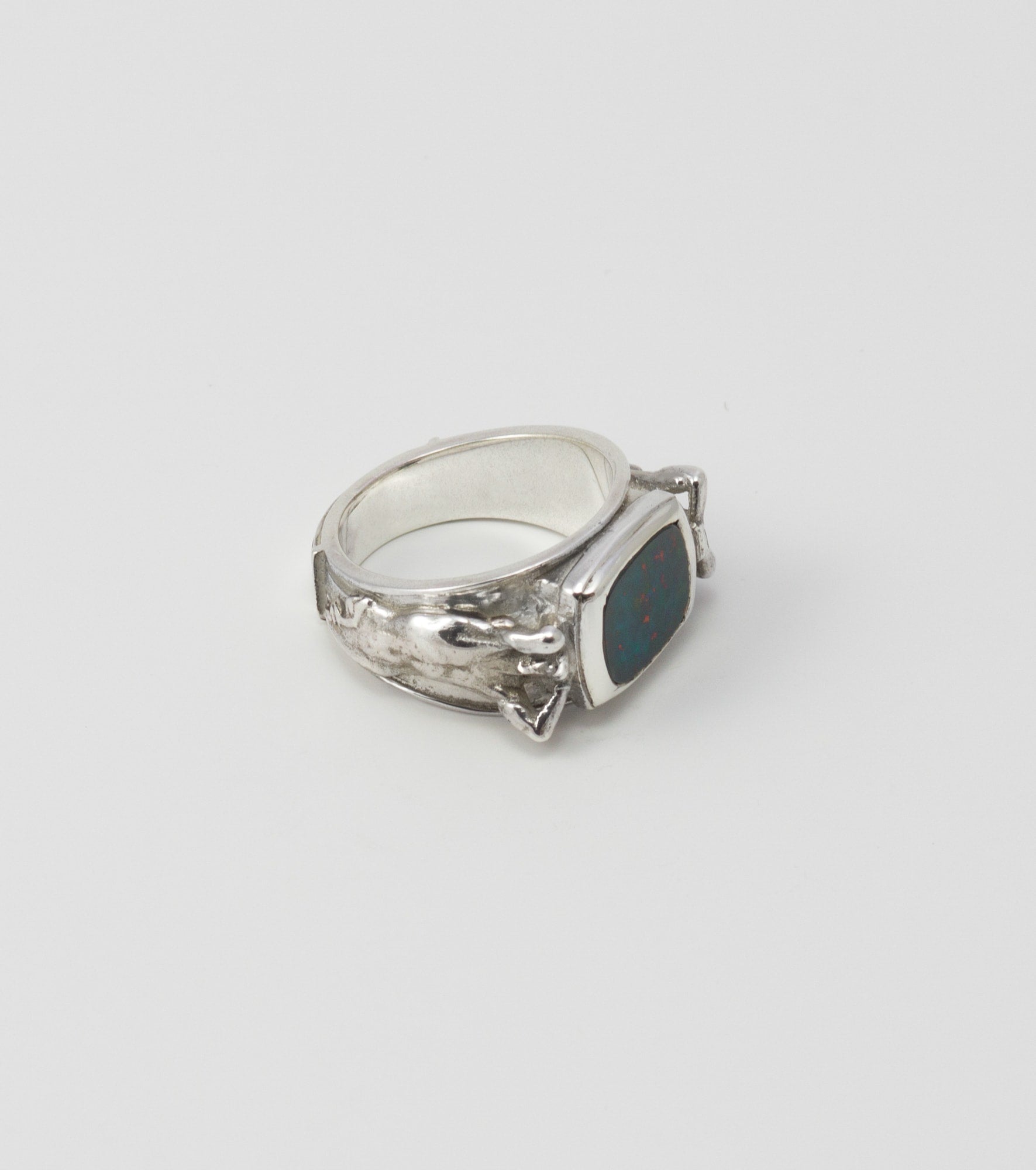 Atlante ring with Bloodstone - Sar Jewellery
