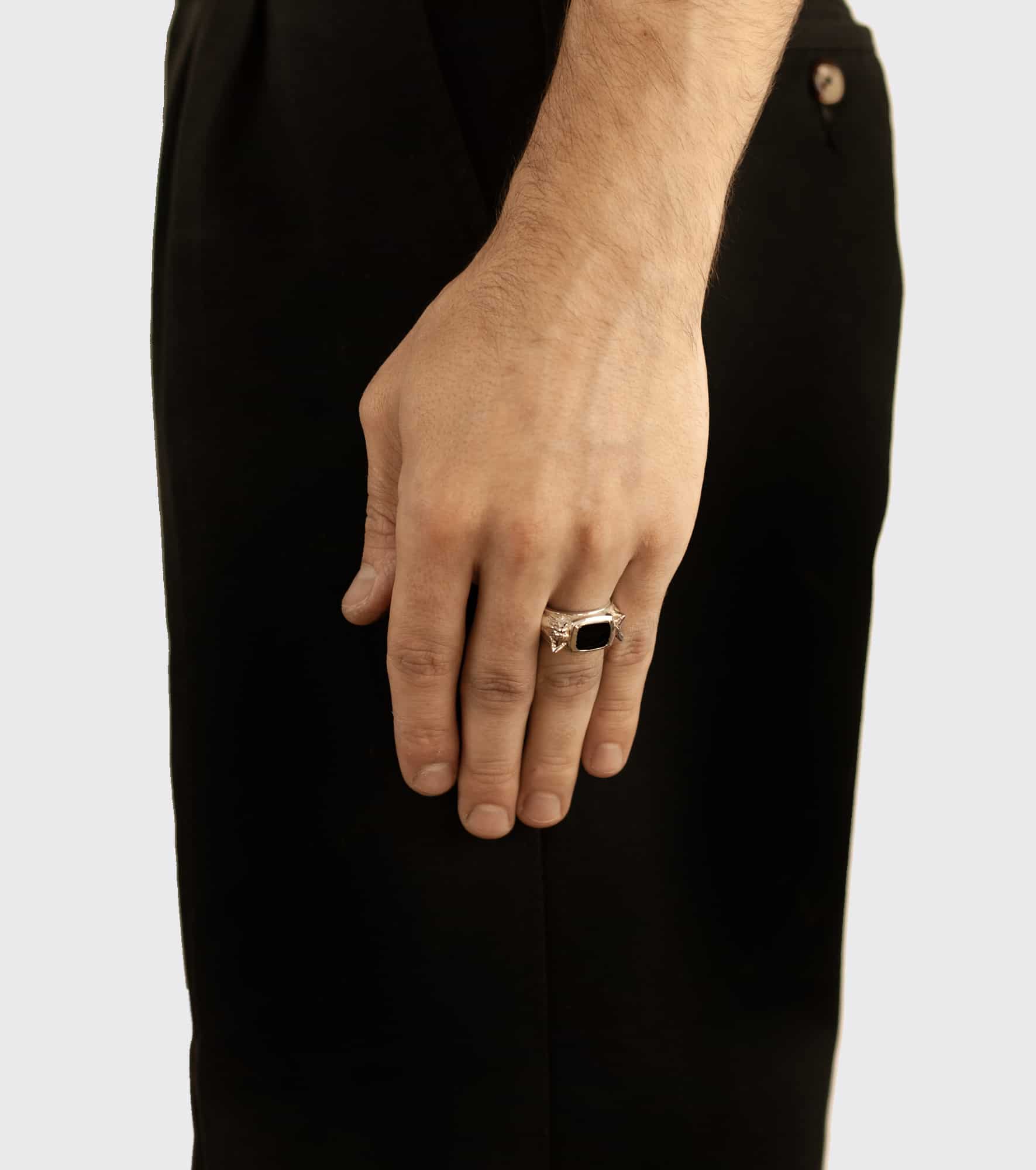 Atlante ring with Bloodstone - Sar Jewellery