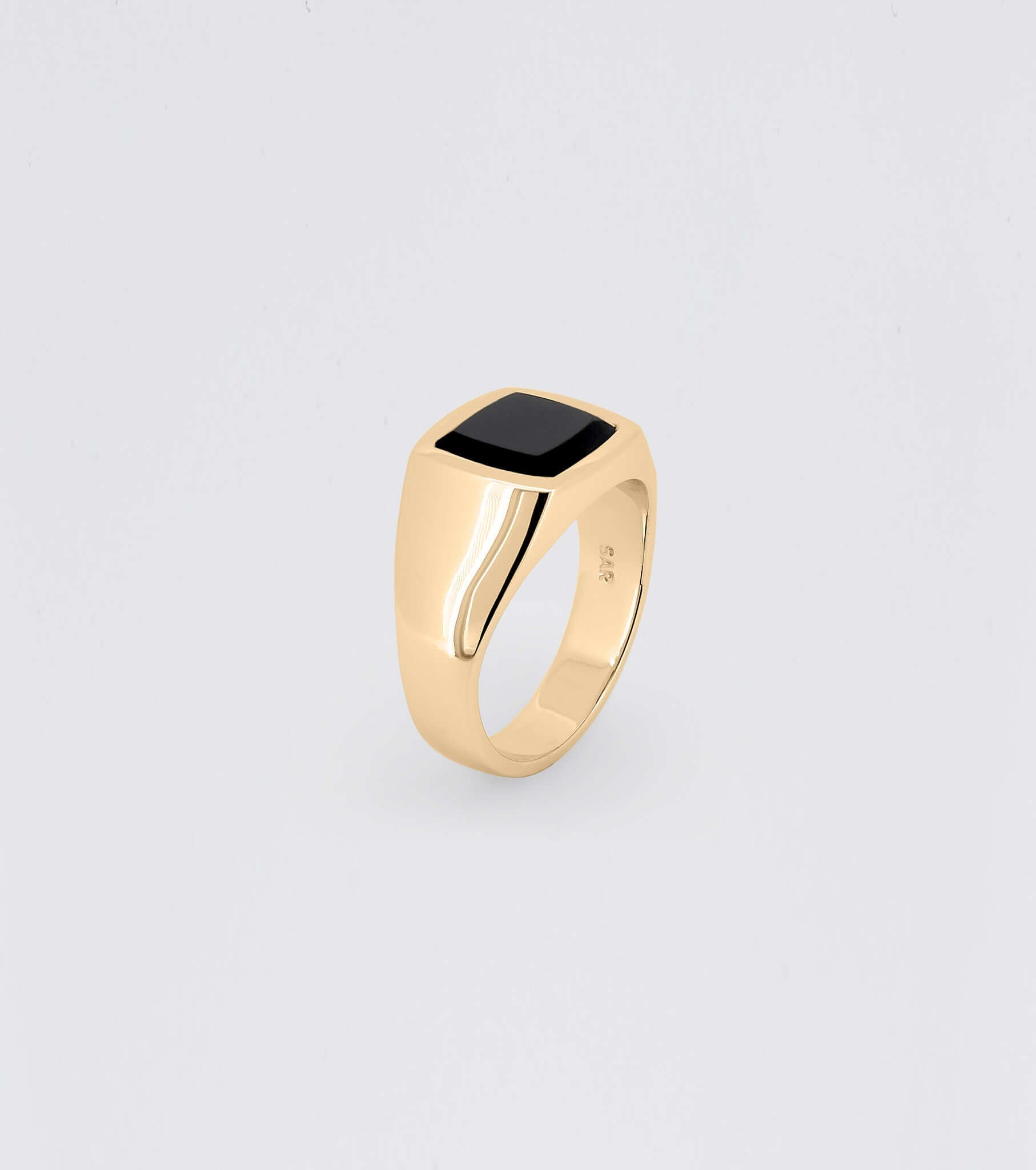 Beveled Onyx Signet Ring