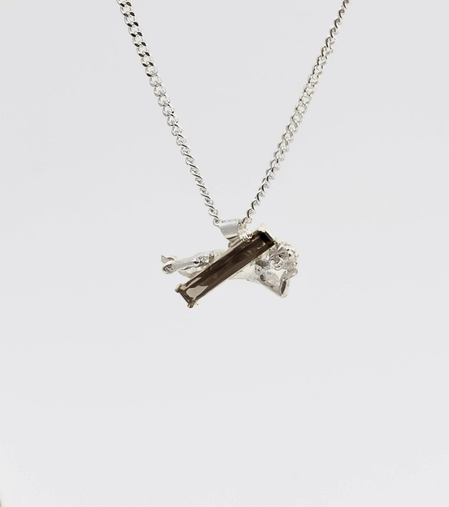 CHERUB necklace with smokey quartz - Sar Jewellery