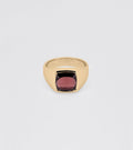 Facet Garnet gold signet - Sar Jewellery