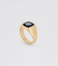 Facet London blue Topaz gold signet - Sar Jewellery