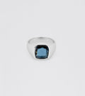 Facet London blue Topaz Signet - Sar Jewellery