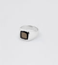 Facet Smokey Quartz Signet Ring - Sar Jewellery
