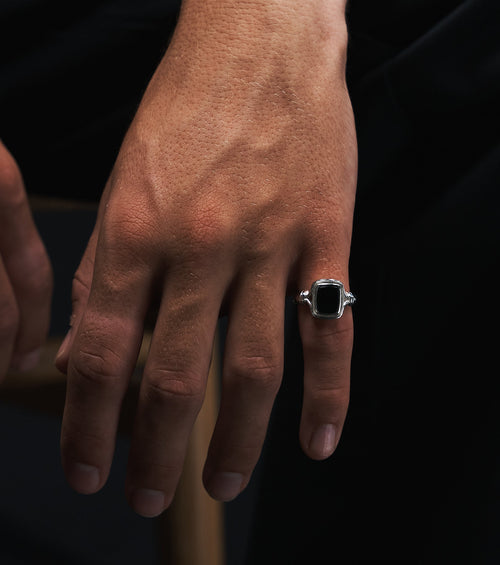 Heirloom Onyx Signet Ring - Sar Jewellery