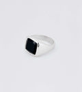 Large Beveled Onyx Signet Ring - Sar Jewellery