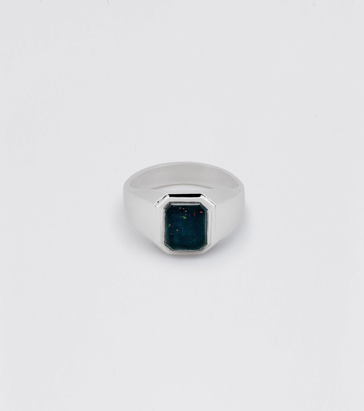 Ornament Bloodstone Signet Ring - Sar Jewellery
