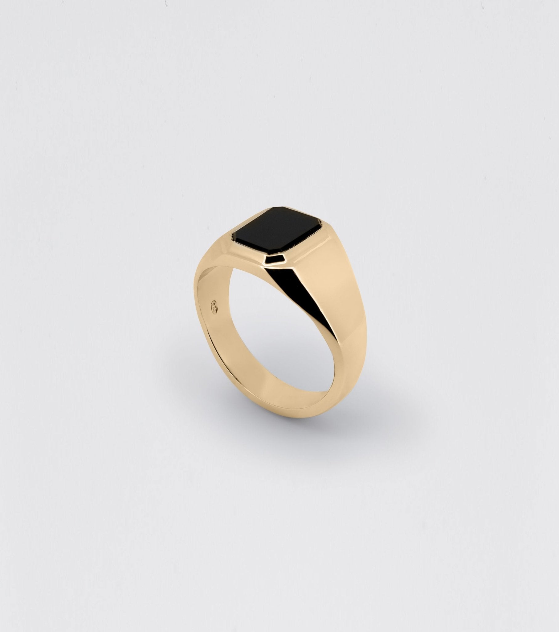 Ornament Onyx Signet Ring - Sar Jewellery