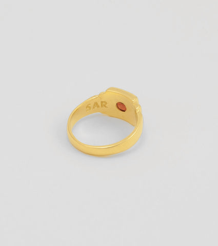 The Ducat ring with Garnet - Sar Jewellery